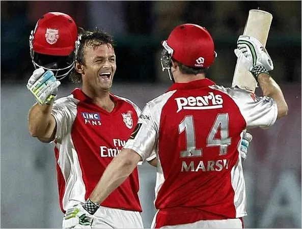 Adam Gilchrist and Shaun Marsh