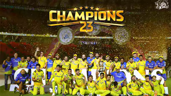Image of Chennai Super Kings Winning Team from 2023