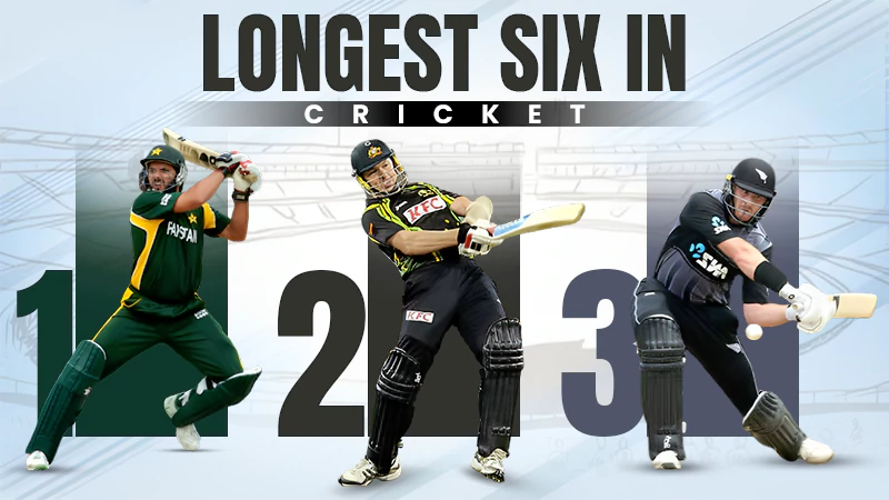 longest six in cricket history