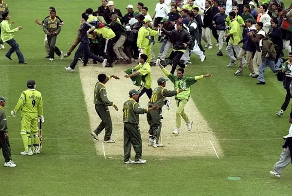 Bangladesh team enjoying after a great match in 1999.