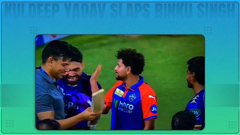 kuldeep yadav slaps rinku singh