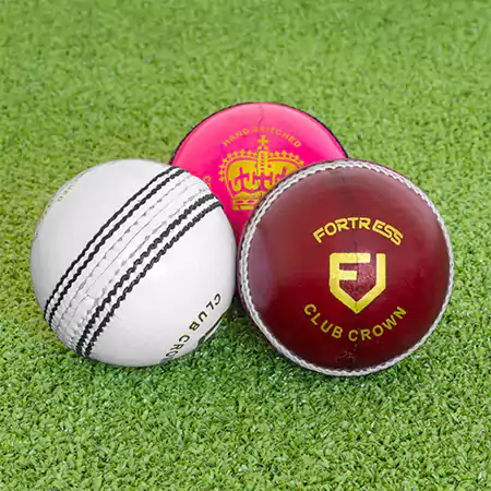Red White and Pink cricket balls