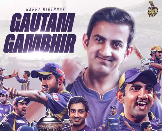KKR wished Gautam Gambhir