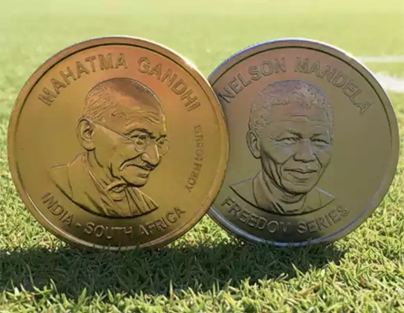 CAB to unveil a gold coin honoring Gandhi and Mandela