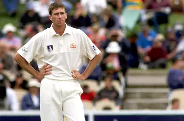 Glenn McGrath standing on the field Australian fast bowler with 949 international wickets