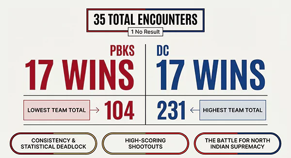 DC vs PBKS head to head